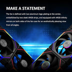 GAMDIAS AEOLUS P2-1203 120mm ARGB PWM Fan, Include Reverse Fan Blade x3 & - Image 4