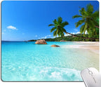 Hokafenle Mouse Pad, Square Beach Style Anti-Slip Rubber Mousepad by Hokafenle