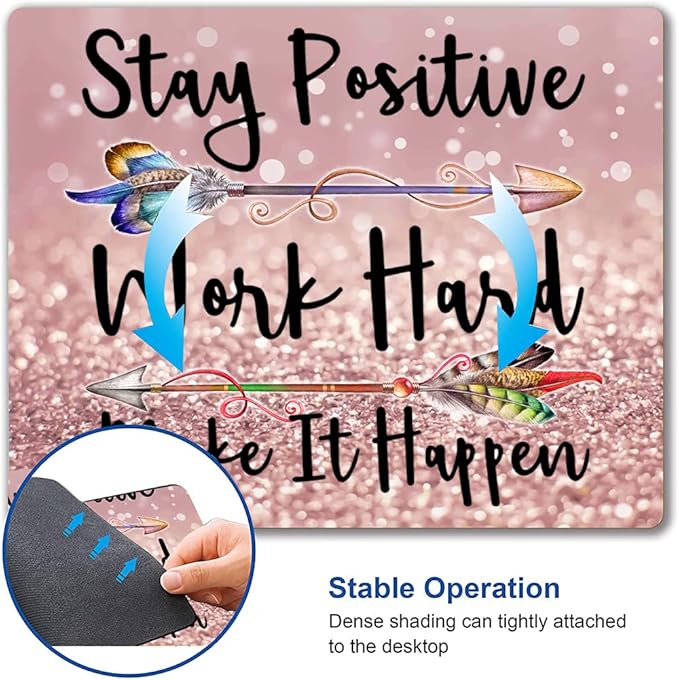 Inspirational Quotes Glitter Mouse Pad - Image 6