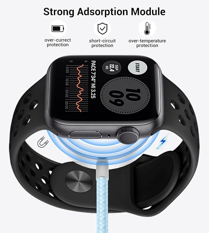 Temdan for Travel Vacation Essentials, 3 in 2 USB C Cable for Apple Watch - Image 6