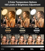 MoKo Desk Ring Light with Stand and Phone Holder, Dimmable Zoom Lighting - Image 4