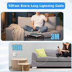 10FT iPhone Fast Charger, 10Foot Extra Long USB C to Lightning Cable PD Fast - Image 6