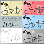 Kanayu 100 Pack Wired Earbuds Bulk - Image 2
