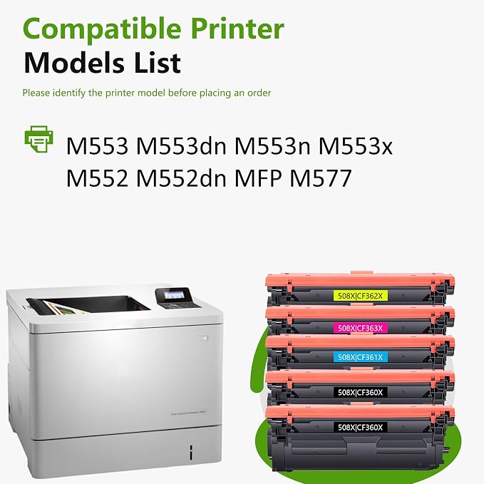 508X Toner Cartridge Combo Pack Replacement - Image 2