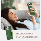 LAMEEKU for iPhone 15 Pro Max Wallet Case, Zipper Leather Card Slots Crossbody - Image 8