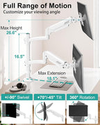 Dual Monitor Stand for Desk, Taller Monitor Arms for 2 Screens up to 32 inch - Image 2