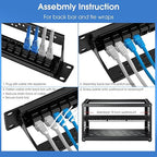 24 Port Keystone Patch Panel, 1U 19-inch RJ45 Network Patch Panel - Image 4
