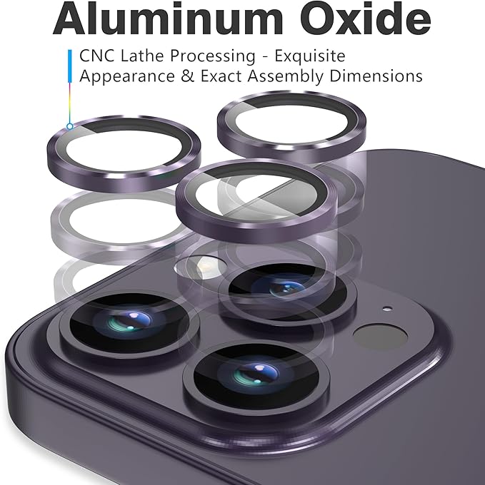AGVEE 3+3 6 Pack for iPhone 14 Pro 6.1" / 14 Pro Max 6.7" Camera Lens Cover - Image 4