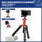 Fotopro Mini Tripod with Ball Head Phone Mount Detachable Selfie Stick Folded - Image 7
