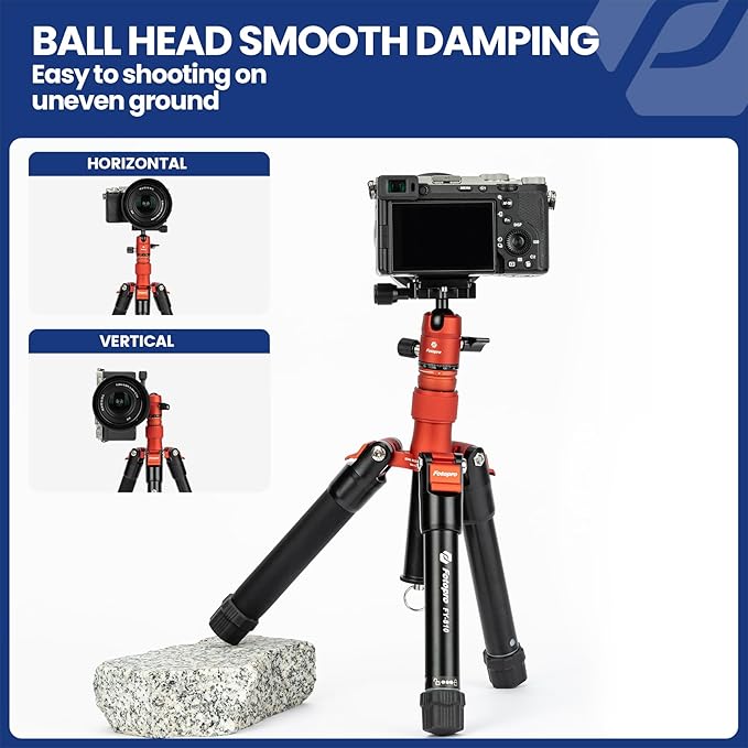 Fotopro Mini Tripod with Ball Head Phone Mount Detachable Selfie Stick Folded - Image 7