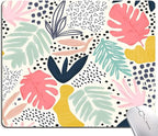 Mouse Pad, Abstract Leaves Mouse Pad, Square Mouse Mat Waterproof Non-Slip by SANWUMIAN