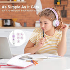 AILIHEN MS300 Purple Girl Headphones Wired - Image 2