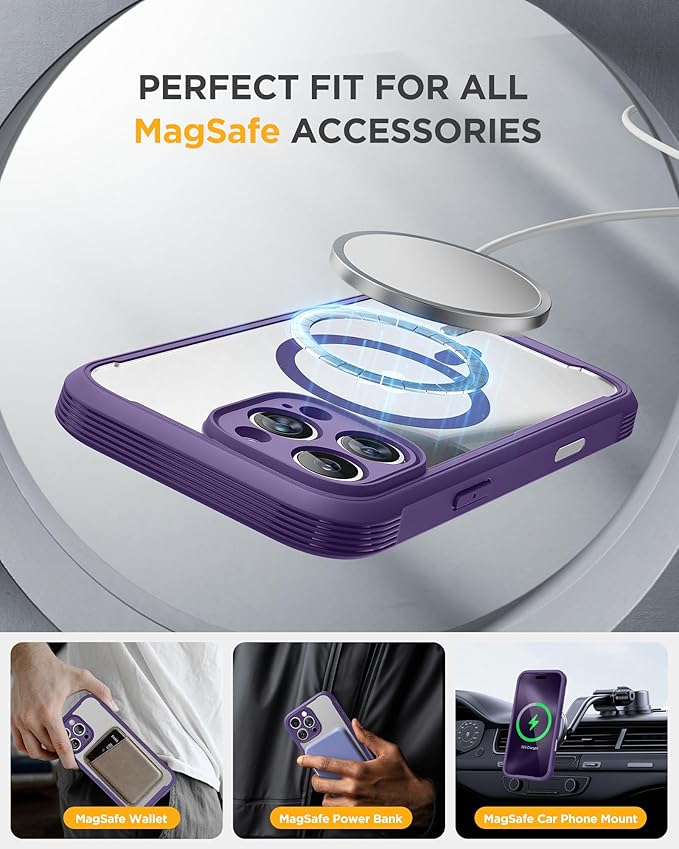 Miracase Magnetic for iPhone 16 Pro Case Full-Body Phone - Image 6