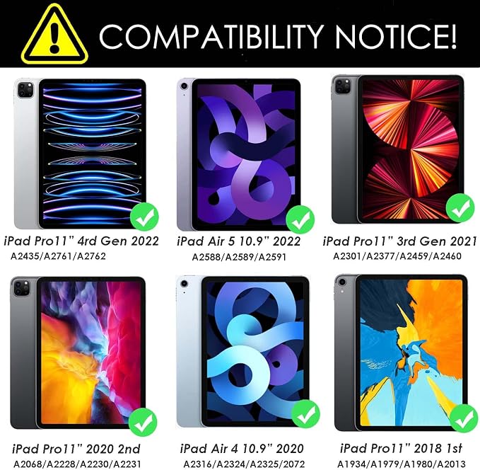 iPad Air 5th Keyboard Case for iPad Air 11 inch 2024/4th/3rd/2nd/1st Gen - Image 2