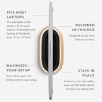 HumanCentric Vertical Laptop Stand in Black Walnut Wood, Upright Adjustable - Image 5