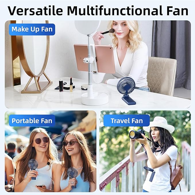 【SUPER THIN】 Portable Handheld Fan, 2025 Upgraded Strong Airflow, 20Hrs Runtime - Image 7