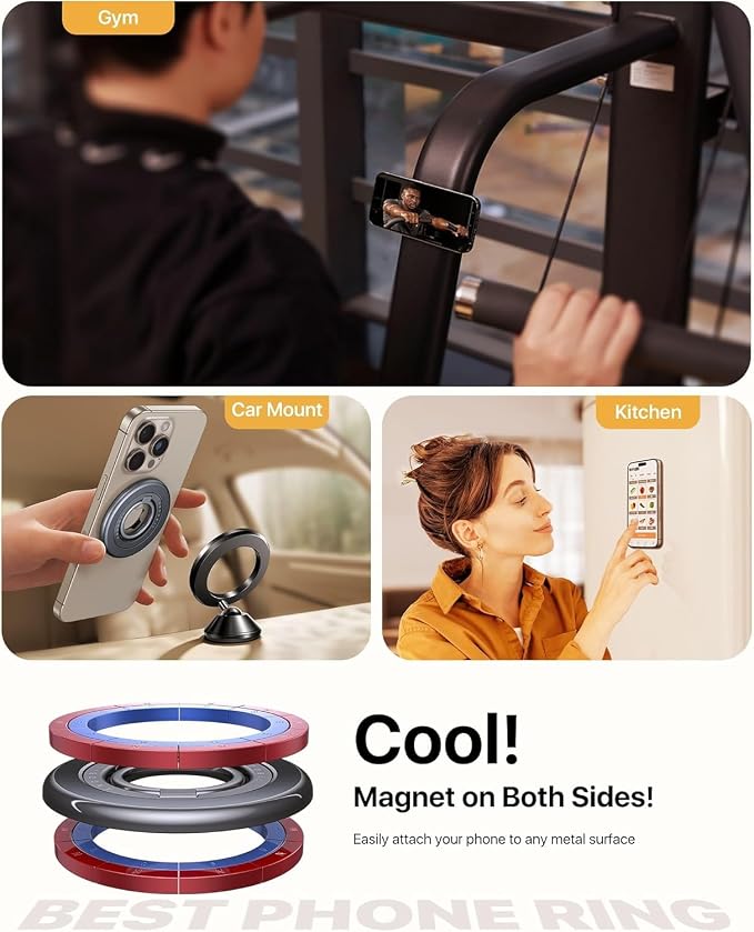 andobil 2025 Upgraded Double-sided Magnetic Phone Grip - Image 3