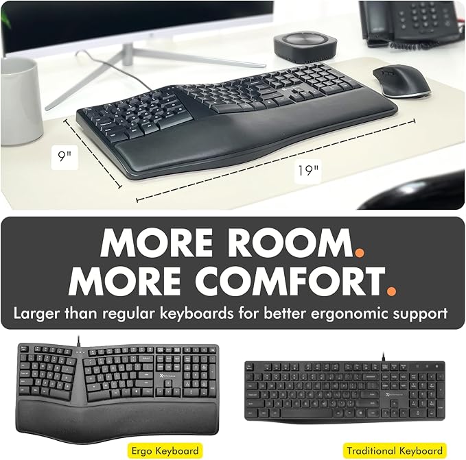 X9 Wired Ergonomic Keyboard - Image 7