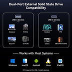 256GB External SSD up to 450MB/s Metal Housing, Dual Type C+ A USB 3.2 Gen 1 - Image 7