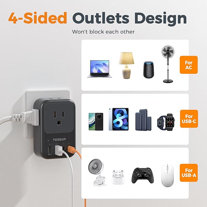 TESSAN USB C Charger Block 20W PD, Fast Charging Adapter - Image 7