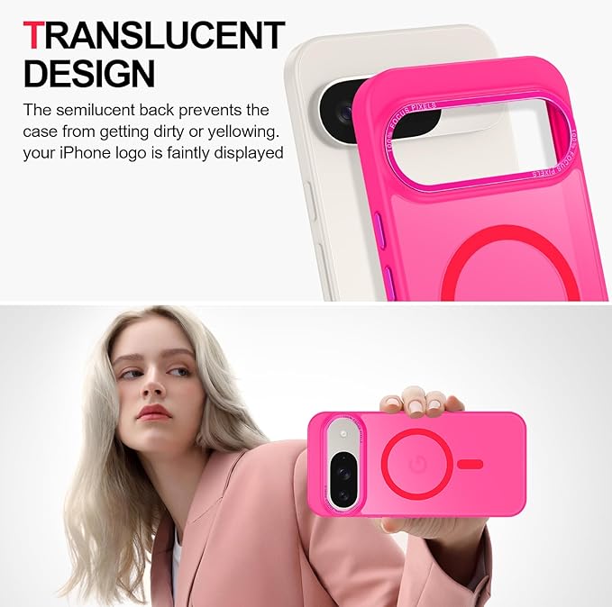 Magnetic for Google Pixel 9/Pixel 9 Pro Case, Shockproof Slim Translucent Matte - Image 4