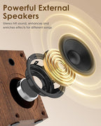 Vinyl Record Player with Dual Stereo Speakers, Belt Drive Turntable with - Image 3