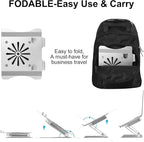 Adjustable Laptop Stand with Cooling Fan, Aluminium Alloy Multi-Angle Computer - Image 5