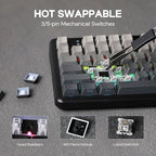 EPOMAKER Aula F108 Wireless Gaming Keyboard, Full Size Mechanical Keyboard - Image 5