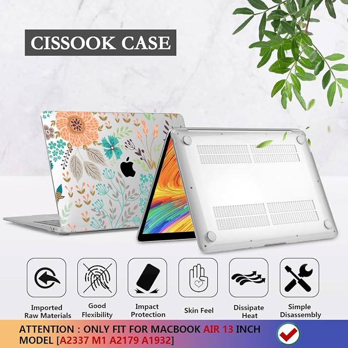 CISSOOK Case for MacBook Air 13 inch 2021 2020 2019 2018 Release Model A2337 M1 - Image 6
