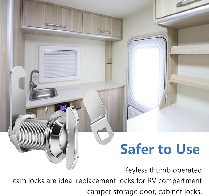 Thumb Operated Offset Cam Lock, Non-Locking Replacement Lock - Image 6