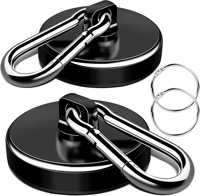 LOVIMAG Strong Magnets with Hooks, 200LBS+ Heavy Duty Magnets with Epoxy Coating by LOVIMAG