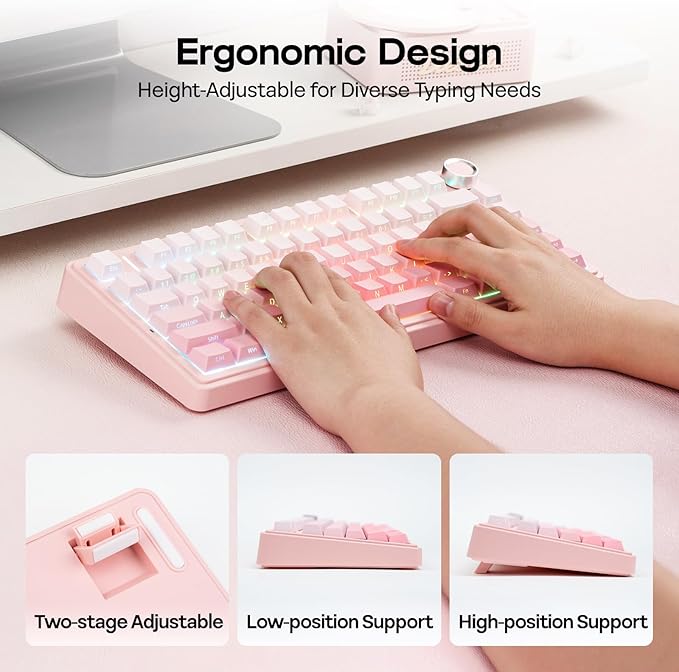 EPOMAKER X Aula F75 75% Wireless Gaming Keyboard, BT/2.4GHz/USB-C, Hot - Image 7