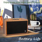 Retro Wooden Bluetooth Speaker, KONEX 40W Vintage Portable Wireless Speaker - Image 5