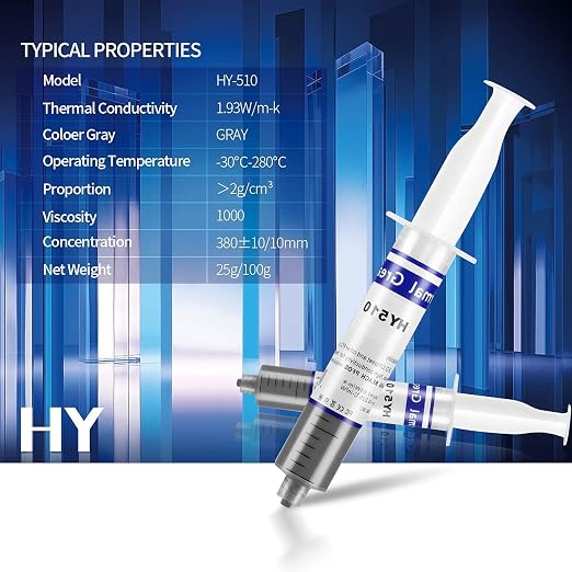HY510-50g Thermal Conductivity: >1.93W/m-k CPU Thermal heatsink Paste Silicone - Image 4