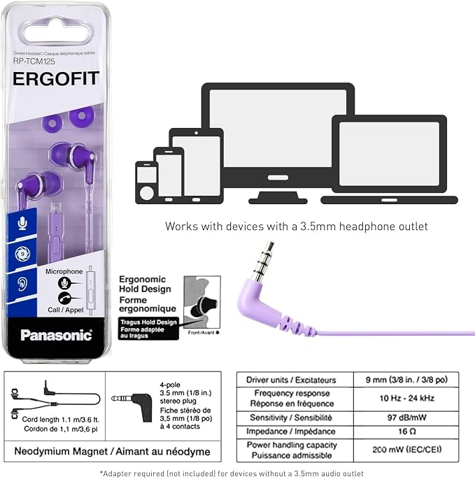 Panasonic ErgoFit Wired Earbuds - Image 7