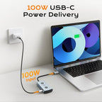 AI Laptop Docking Station with Dual Monitor 4K, TOPOINT 7-in-1 USB C Hub with - Image 7