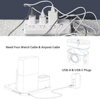 COLSUR Wireless Charging Station, 3 in 1 Charging Station, Alarm Clock - Image 6