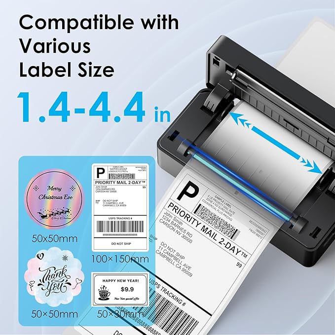 Shipping Thermal Label Printer, 4x6 Portable Label Printer, Support iPhone - Image 3
