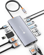 NOVOO USB C Docking Station Dual Monitor by NOVOO