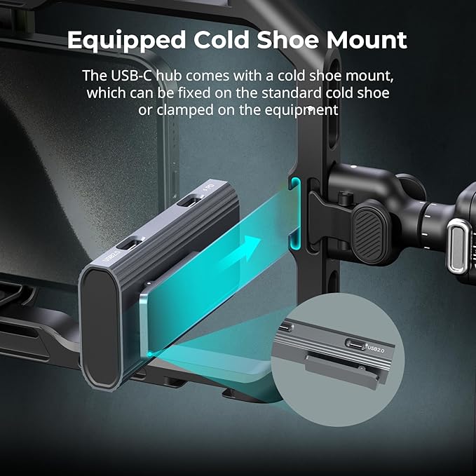SmallRig 4-in-1 USB-C Hub with a Cold Shoe Mount - Image 5