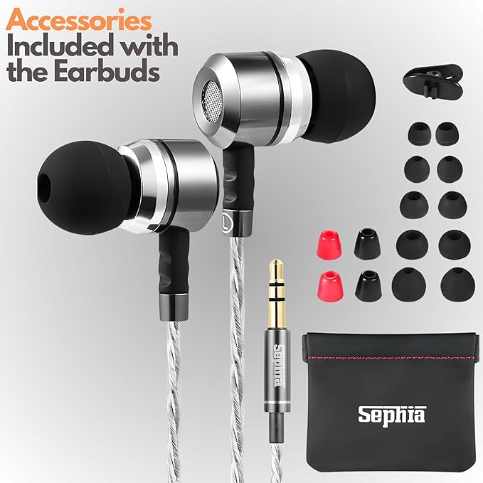 Sephia SP3060 Wired Headphones, HD Bass Driven Audio, Lightweight Aluminum - Image 2