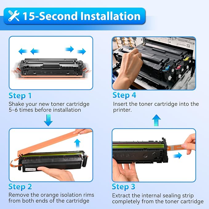 ZIPRINT 206X Toner Cartridges 4 Pack High Yield Compatible Replacement - Image 6