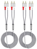 2 Pack 2RCA to 2RCA Cable 2 RCA Male Hi-Fi Systems Audio Stereo Subwoofer Cable by Unknown
