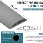 Floor Cord Cover, Cable Protector, 0.63W x 0.31H inches, Wire Cover - Image 5