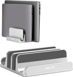 JARLINK 4-in-1 Adjustable Vertical Laptop Stand Holder, Aluminum Dual Slots by JARLINK