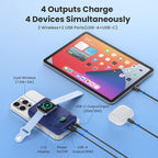 Magnetic Portable Charger for iPhone, 10800mAh 4-in-1 Wireless Power Bank - Image 3