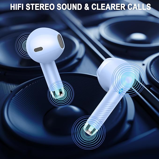 Wireless Earbuds, 40H Playback Mini Case IP7 Waterproof Sports Earphones - Image 5