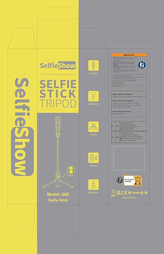 Selfie Stick Tripod, All in One Extendable & Portable iPhone Tripod Selfie Stick - Image 10
