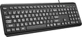 Large Print Computer Keyboard, Wired USB Full Size Quiet Keyboard by EDJO