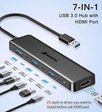 USB 3.0 to HDMI Adapter, USB 3.0 Hub - Image 2